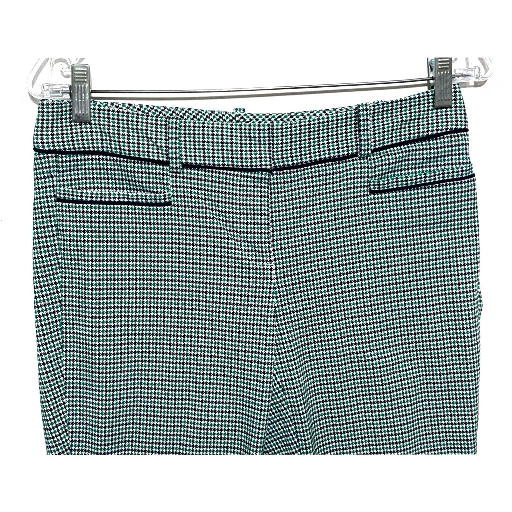 Vintage The Limited Exact Stretch Houndstooth Blue Womens 2R Zip Ankle Preppy Classic Pants Size 26" / US 2 / IT 38 - 3 Thumbnail