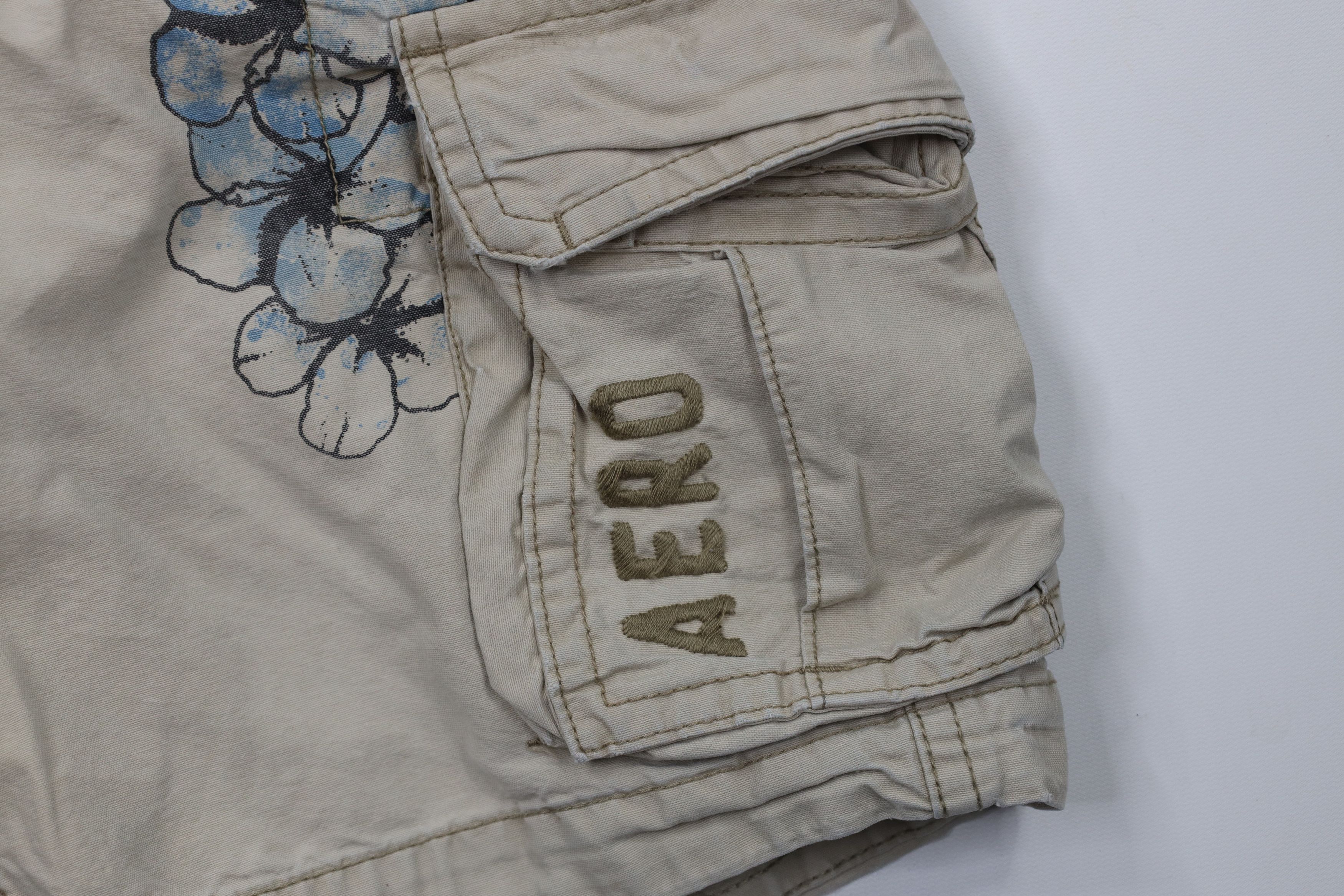 Aeropostale × Vintage Vintage Y2K Aeropostale Flower Cargo Shorts Beige Cotton Size US 31 - 5 Thumbnail