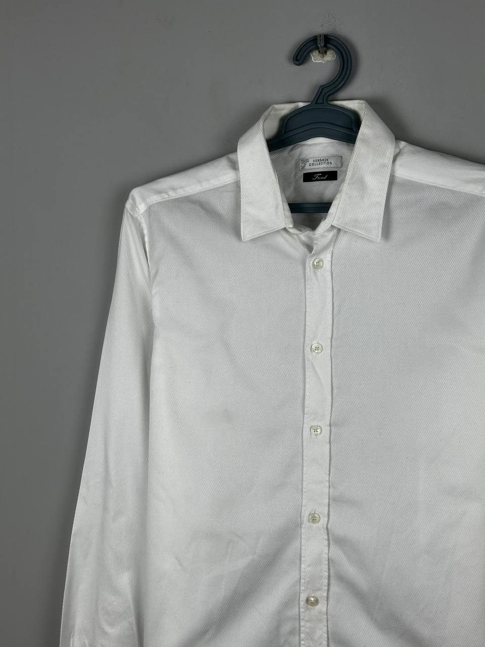 Versace Versace White Luxury Long Sleeve Shirt Size US L / EU 52-54 / 3 - 3 Thumbnail