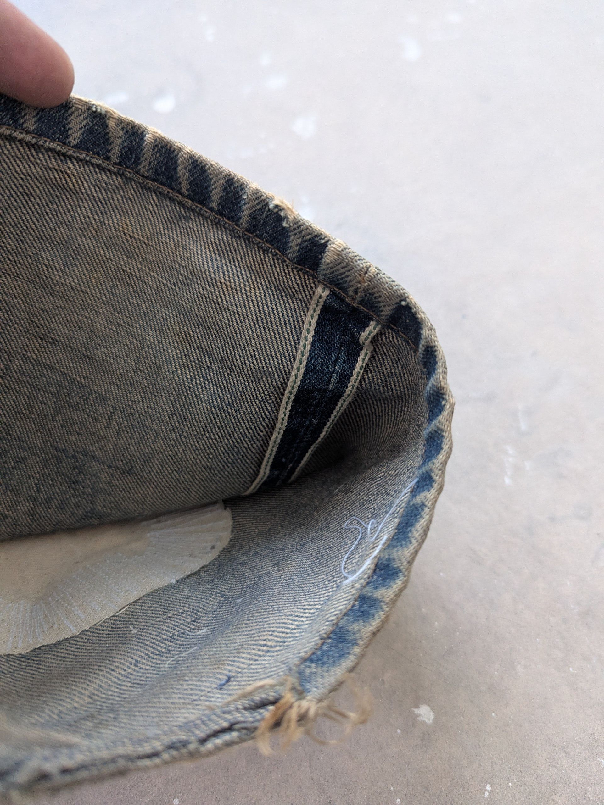 Sugar Cane × Vintage Vintage 90s Sugar Cane Selvedge Distressed Denim Size US 34 / EU 50 - 7 Thumbnail