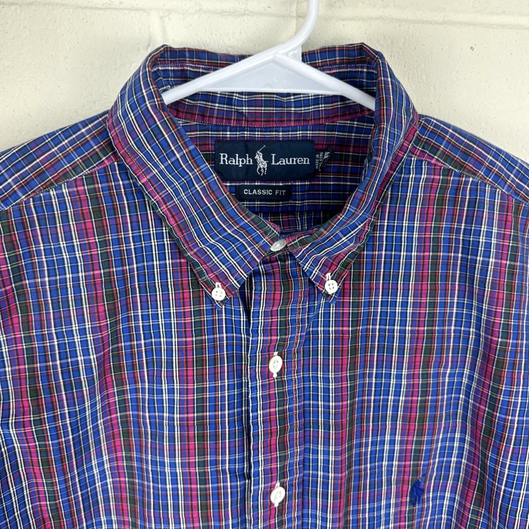 Polo Ralph Lauren VINTAGE Polo Ralph Lauren Mens Classic Fit Shirt XL Plaid Long Sleeve Button-Up Shirt Size US XL / EU 56 / 4 - 3 Thumbnail