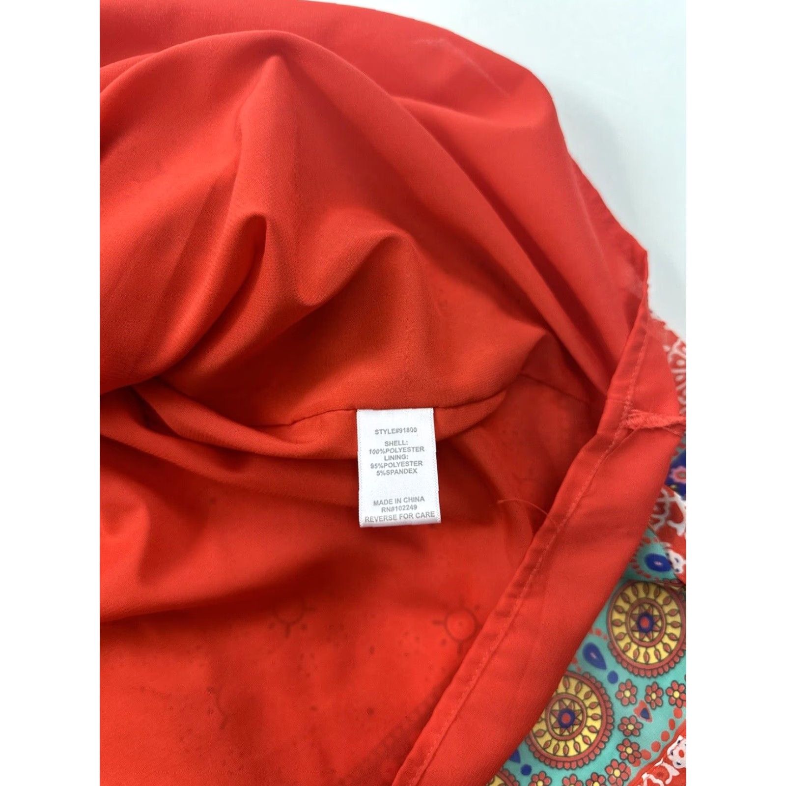 Anthropologie Anthropologie Under Skies Dress Women’s S Red Fit & Flare Sleeveless Short Geometric Size S / US 4 / IT 40 - 4 Thumbnail
