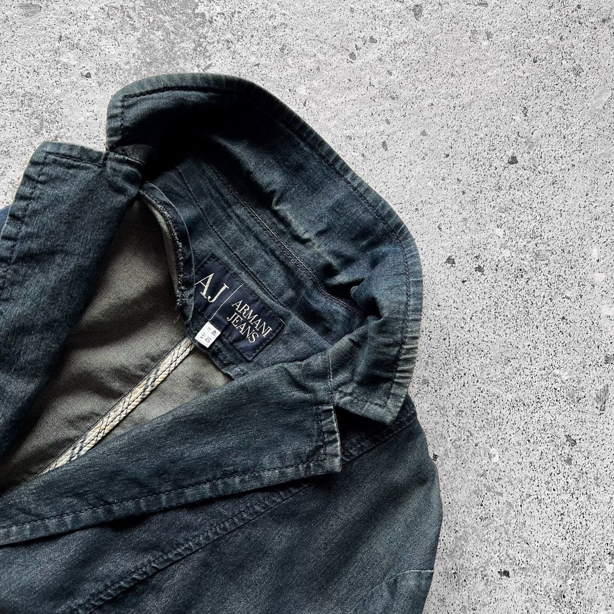 Armani × Giorgio Armani Armani Jeans Womens Blue Indigo Denim Blazer Jacket Size M / US 6-8 / IT 42-44 - 6 Thumbnail
