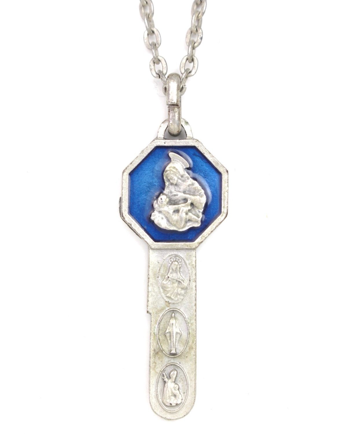 If Six Was Nine 1990S JAPANESE MADE ITALY BLUE ENAMEL KEY PENDANT NECKLACE Size ONE SIZE - 1 Thumbnail
