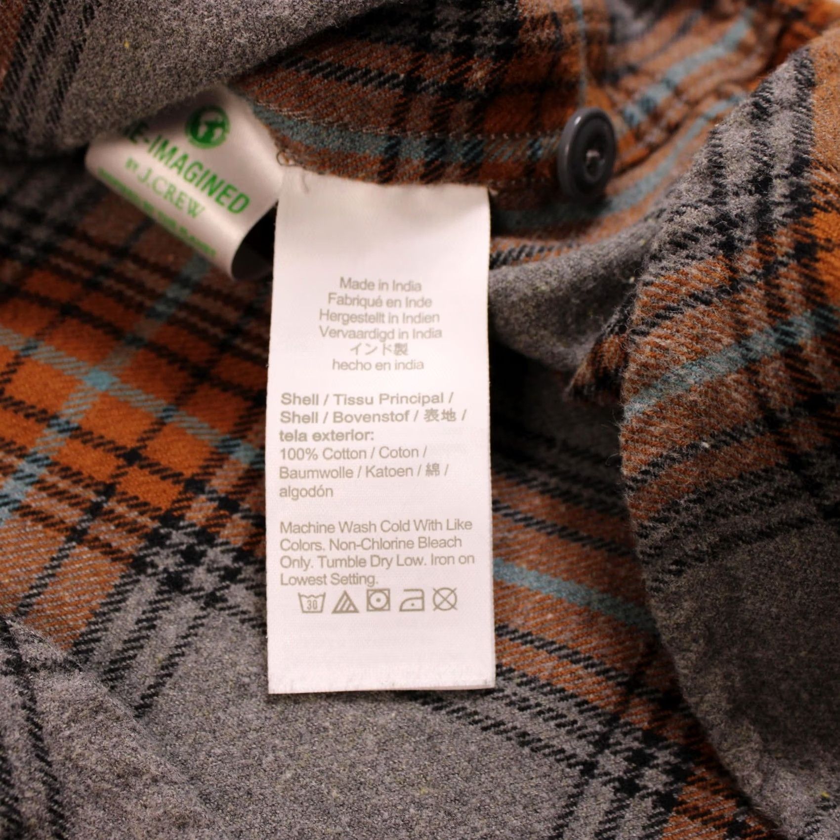 J.Crew J.CREW Shirt Mens M Gray Plaid Flannel Button Shacket Outdoor Casual Classic Fit"} Size US M / EU 48-50 / 2 - 4 Thumbnail