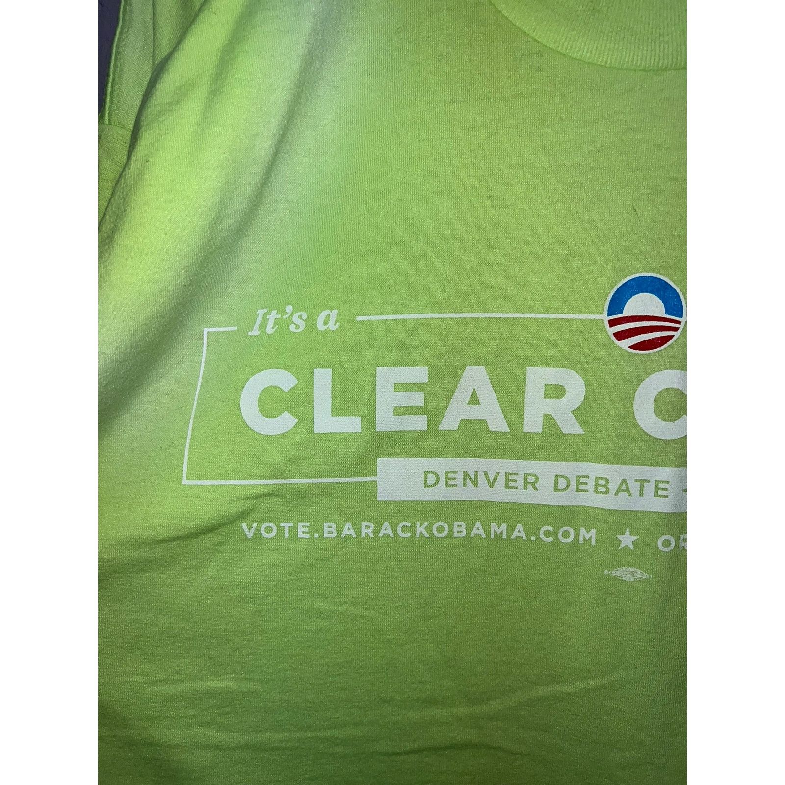 Vintage Vintage Denver Debate Shirt Vote Barack Obama Yellow Tee XL Size US XL / EU 56 / 4 - 2 Thumbnail