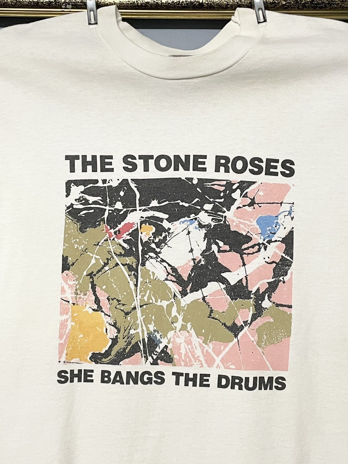 Vintage Vintage 90s The Stone Roses ‘She Bangs The Drums’ Og Tshirt Size US L / EU 52-54 / 3 - 3 Thumbnail