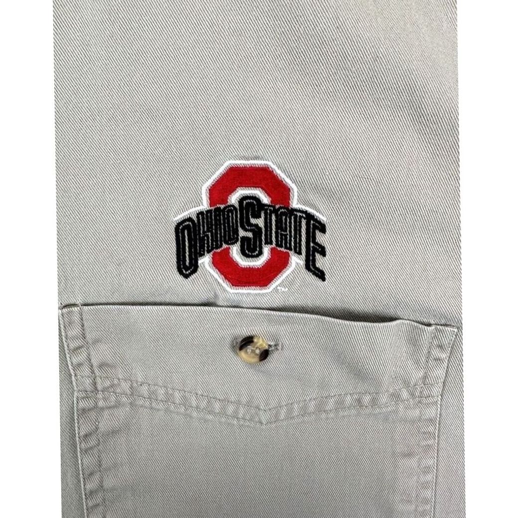 Vintage Ohio State Buckeyes Cadre Button-Down Shirt Long Sleeve Tan Beige Crewneck? Size US L / EU 52-54 / 3 - 5 Thumbnail