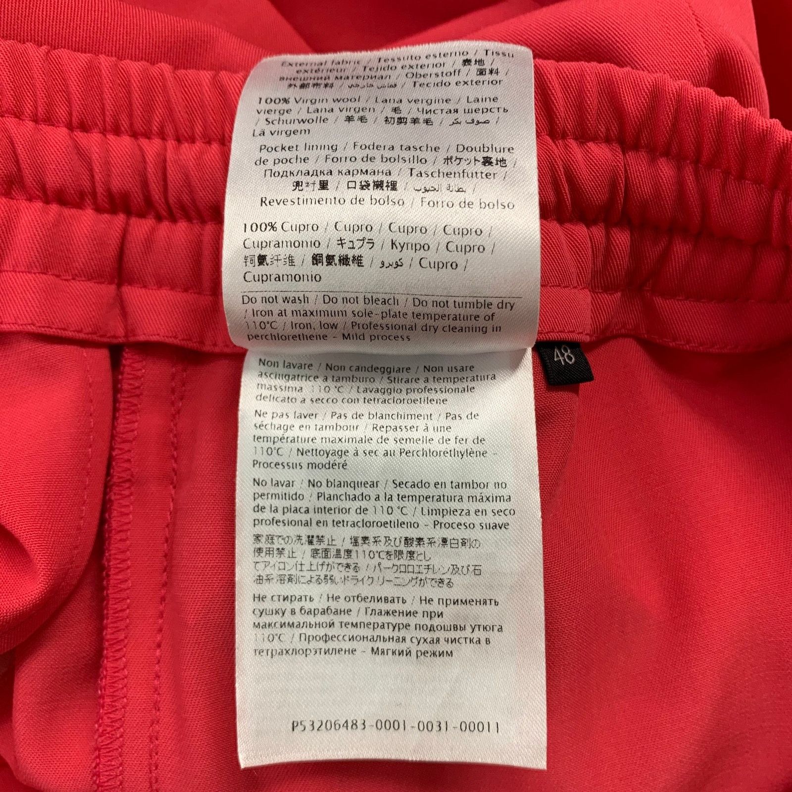 Valentino VALENTINO Size 32 Pink Wool Elastic Waistband Casual Pants Size US 32 / EU 48 - 6 Thumbnail