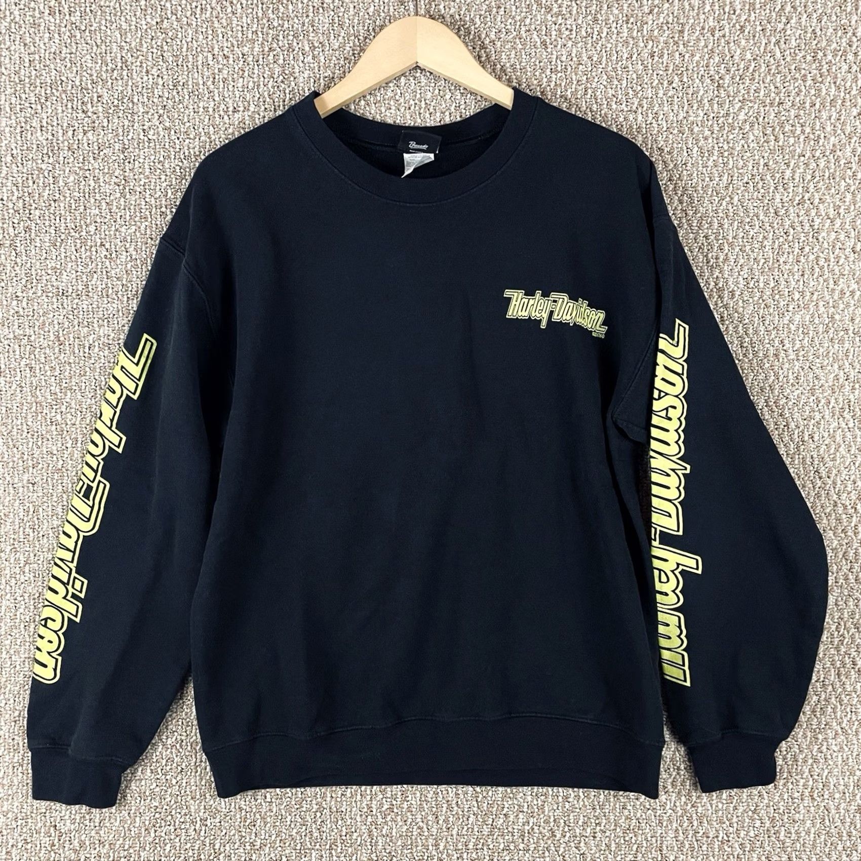 Harley Davidson Harley-Davidson Sweatshirt L Black Crew Neck Biker Graphic Print Pullover Men Regular Crewneck Size US L / EU 52-54 / 3 - 2 Thumbnail