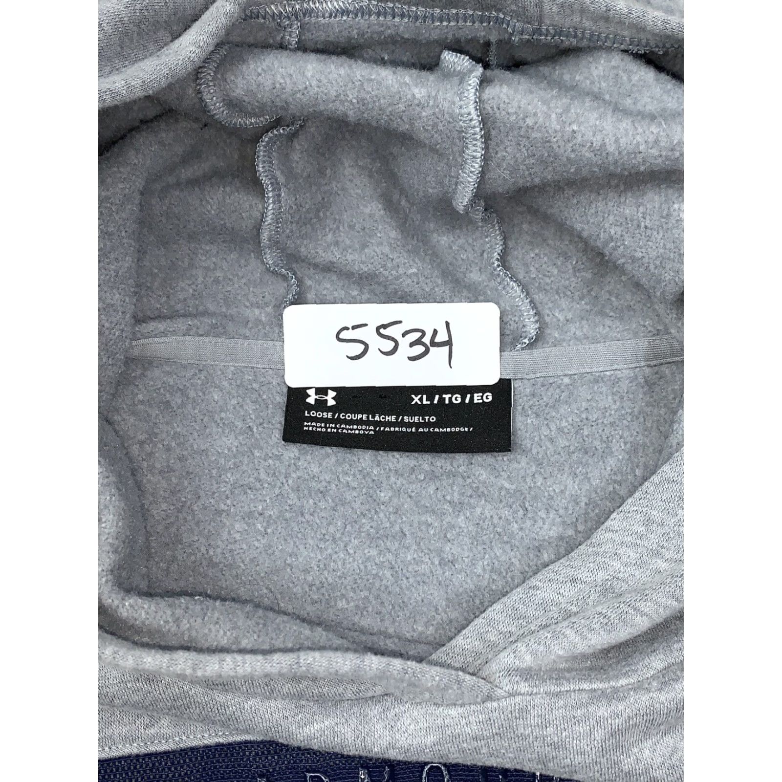 Under Armour Under Armour Womens Crop Top Hoodie Gray XL Rock Activewear Pullover Hoodie, Size XL, Gray, Women's, Activewear Size XL / US 12-14 / IT 48-50 - 3 Thumbnail