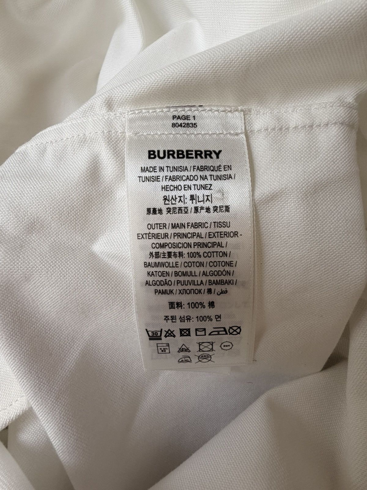 Burberry BURBERRY WHITE BUTTON DOWN SHIRT Size US XL / EU 56 / 4 - 5 Thumbnail