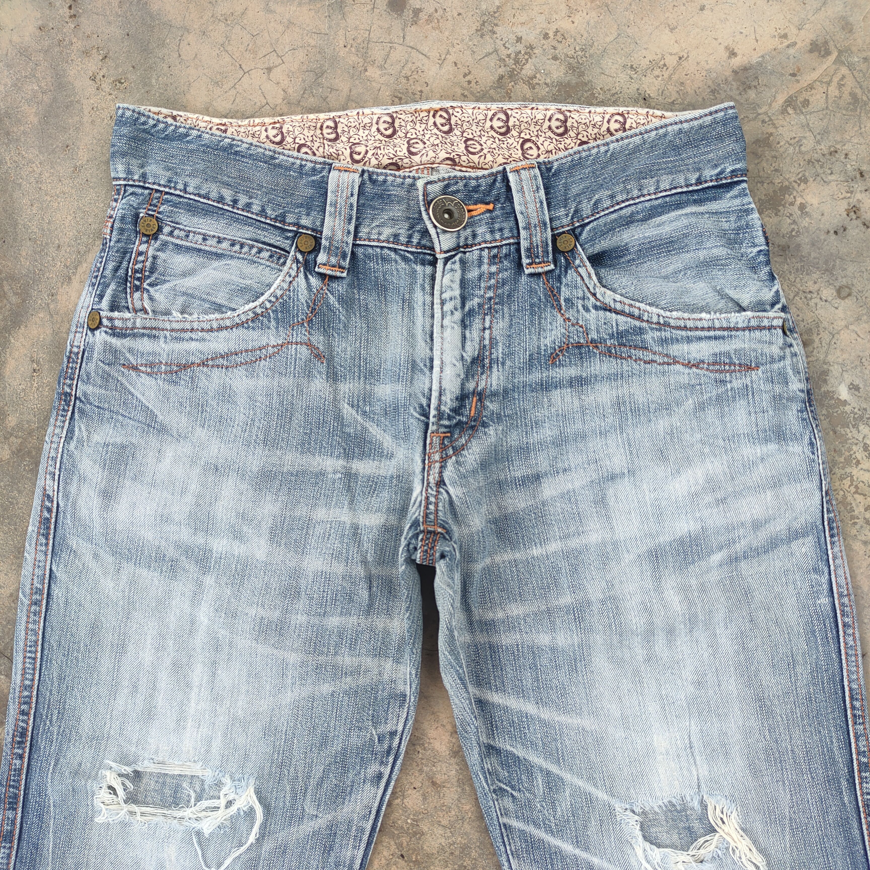 Edwin VINTAGE EDWIN FLARE DISTRESSED DENIM JEANS PANTS Size US 32 / EU 48 - 3 Thumbnail
