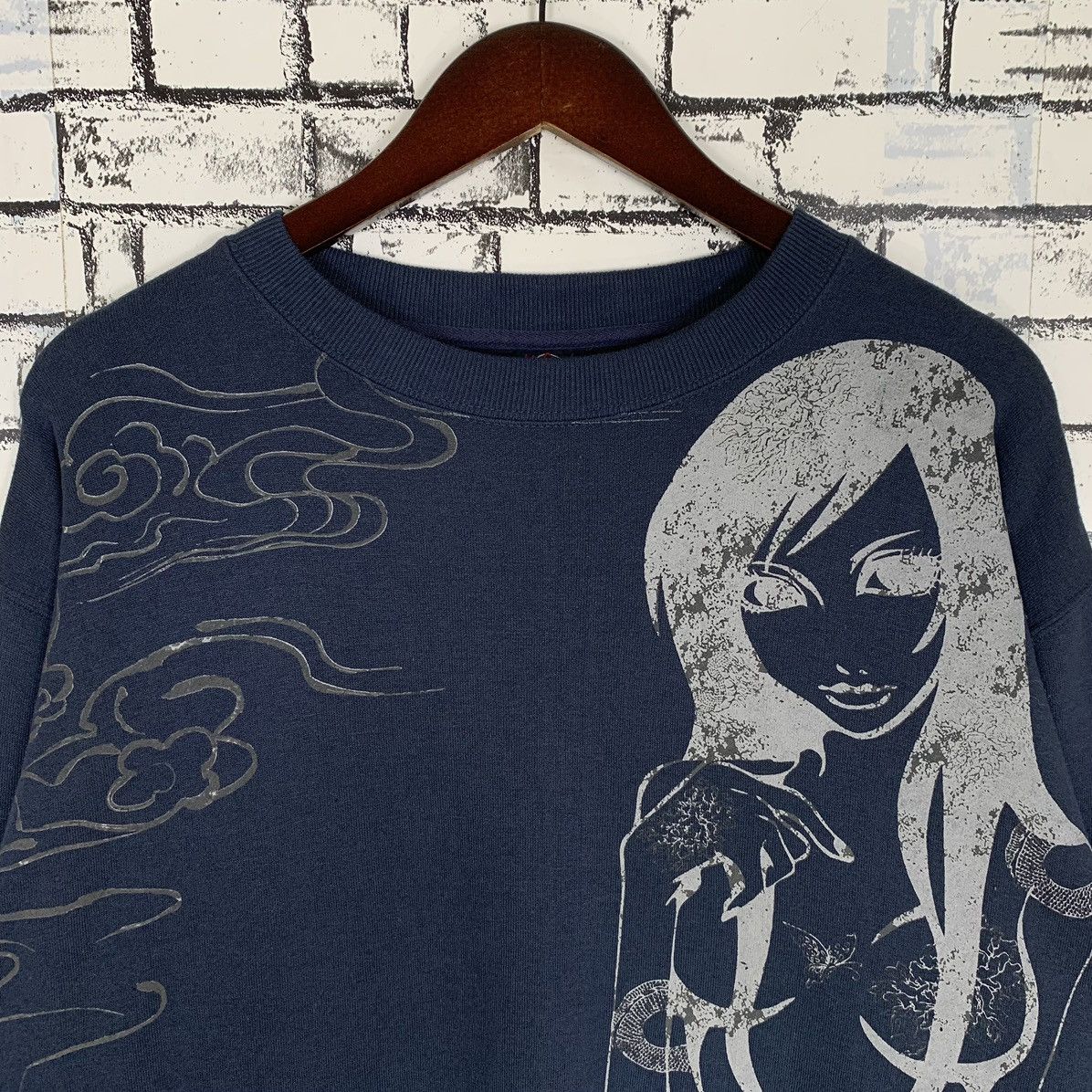 Japanese Brand × Vintage Heaven Strange Over Print Sweatshirt Crewneck Size 3XL / US 20-22 - 2 Thumbnail