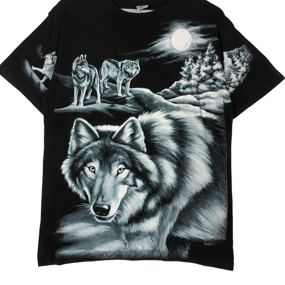 Vintage 🔥90’s Vintage Turners Original Wolf Big Logo T-Shirt Size US M / EU 48-50 / 2 - 5 Thumbnail