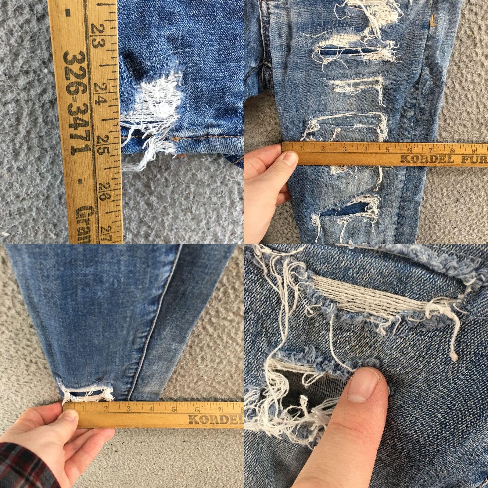American Eagle Outfitters American Eagle Jeans Womens 00 Short Skinny Low Rise Zip Fly Distressed Blue Jeans Size 24" / US 00 / IT 34 - 9 Thumbnail