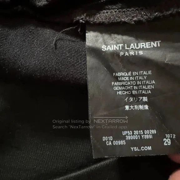 Saint Laurent Paris saint laurent slp15ss rare black denim pants. Size US 29 - 4 Thumbnail