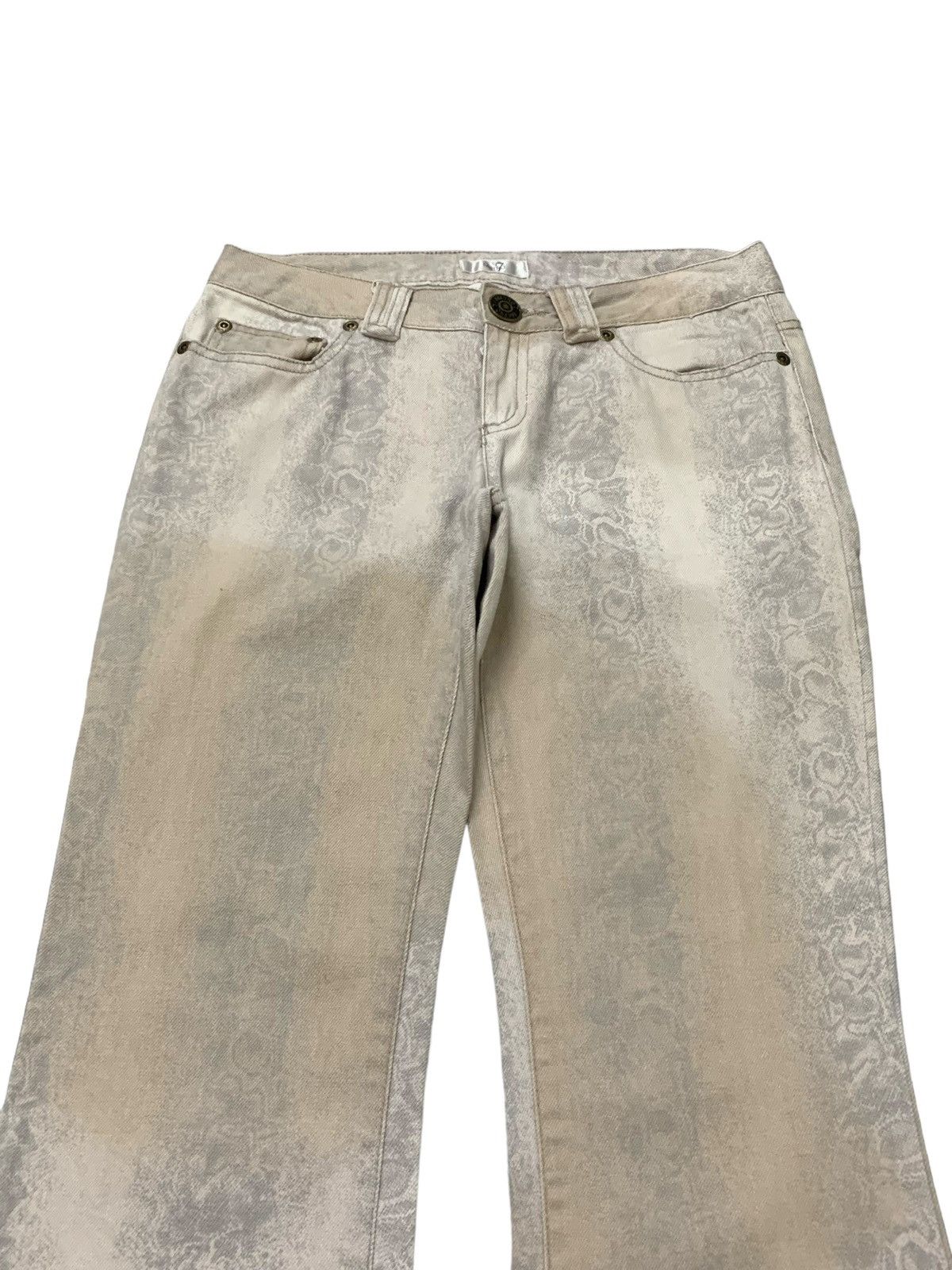 Hysteric Glamour × Japanese Brand Metro 7 Japan Albino Python Snake Pattern Flared Jeans Size US 29 - 3 Thumbnail