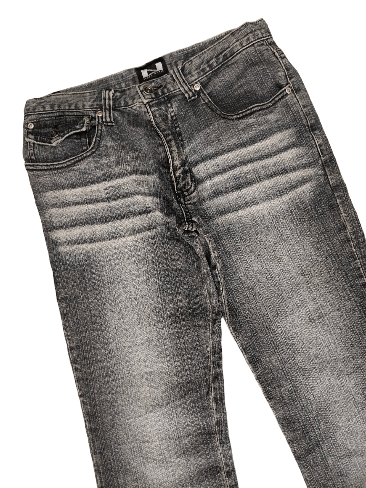 If Six Was Nine Flare Jeans Nylaus Distress Faded Boot Cut Y2k Mudmax Size US 29 - 5 Thumbnail