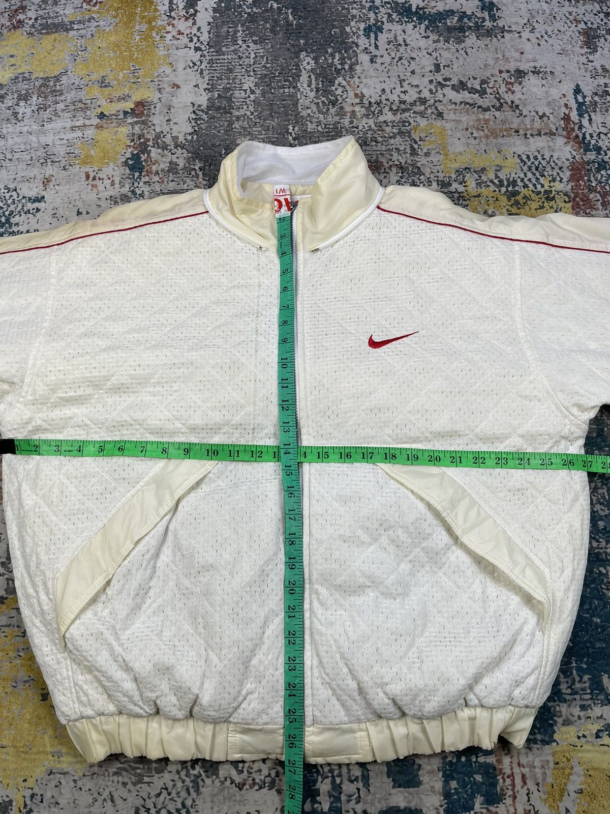 Nike Vtg 90s Nike Big Swoosh White Mesh Redline Size US XL / EU 56 / 4 - 11 Thumbnail