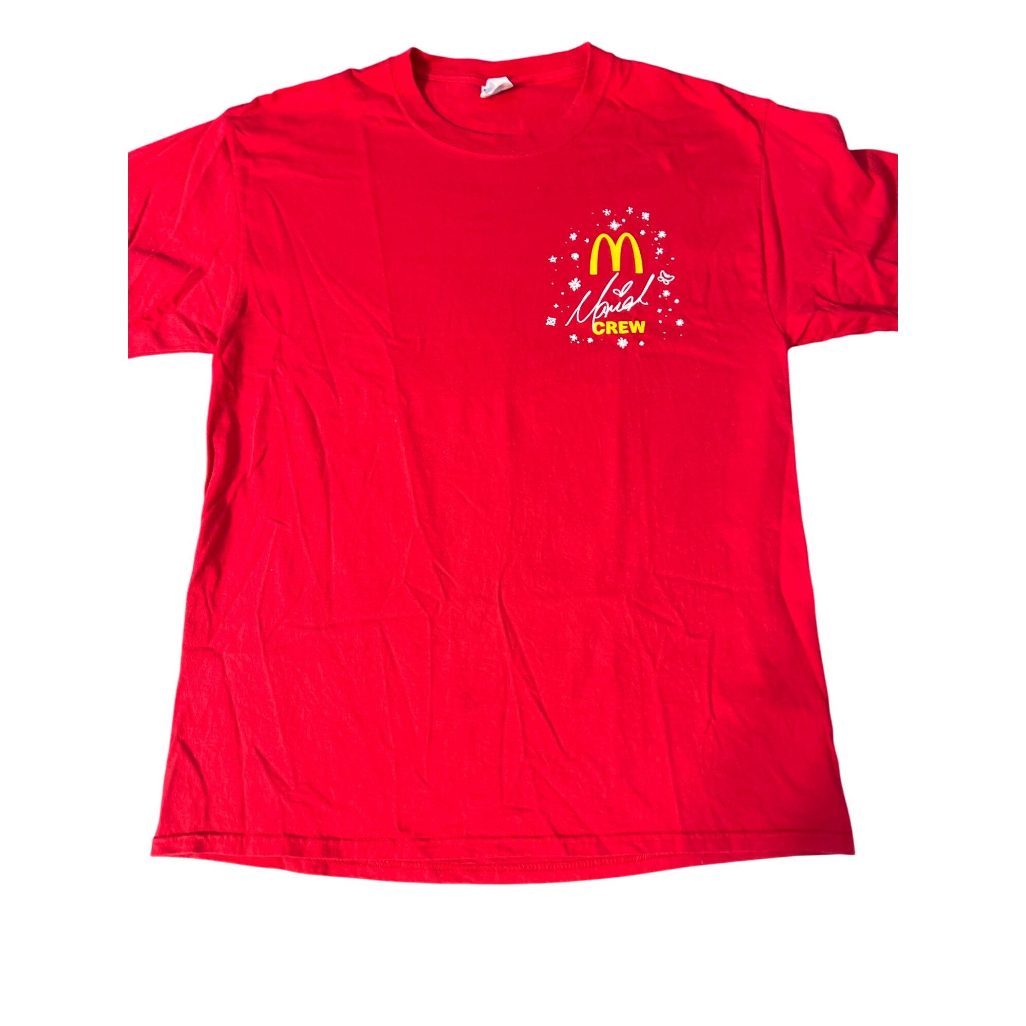 Port & Company Mariah Carey McDonalds Crew Red T-Shirt Port & Co Christmas Size US L / EU 52-54 / 3 - 1 Thumbnail