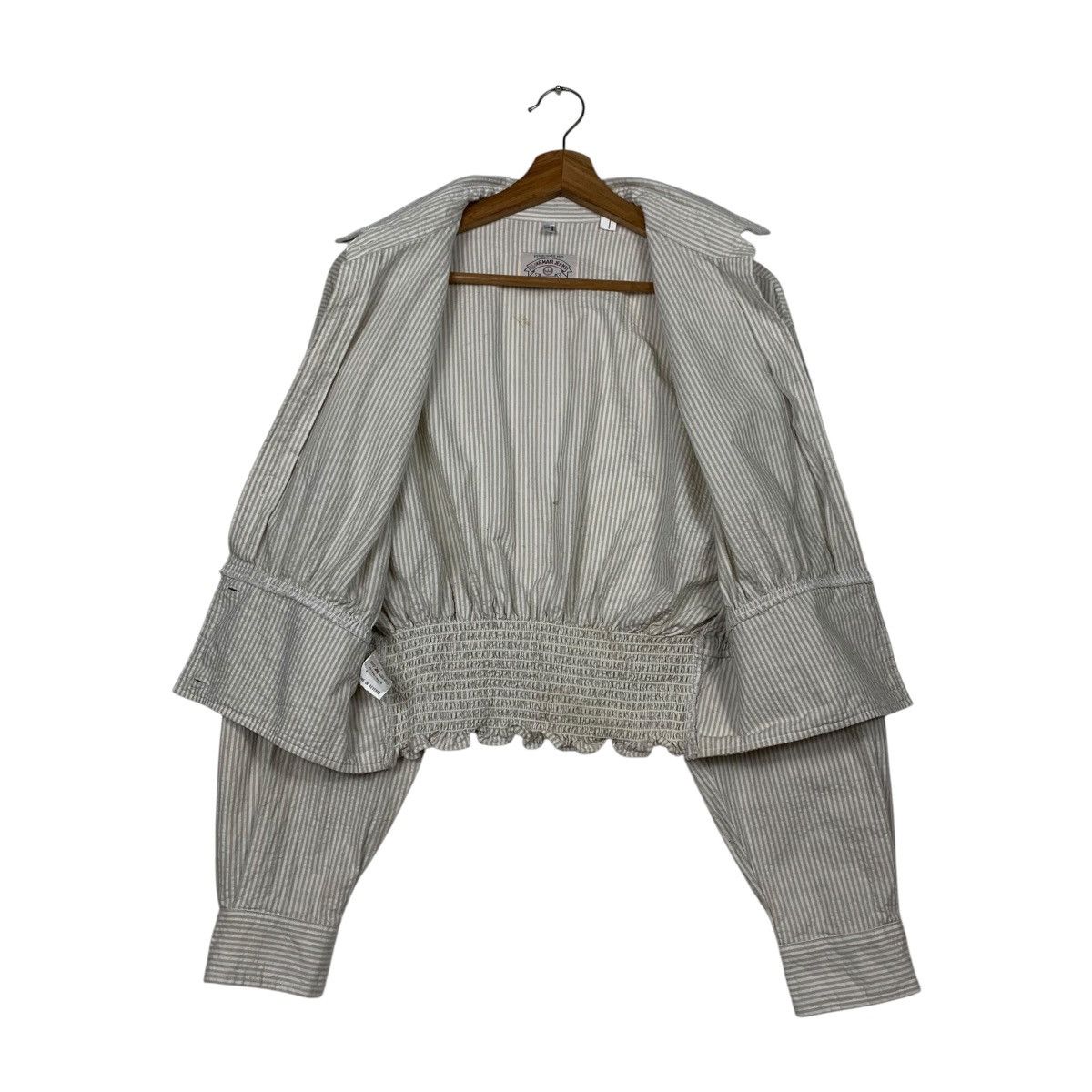 Armani ARMANI JEANS Women's Striped Crop Jacket #2267-C100 Size L / US 10 / IT 46 - 12 Thumbnail
