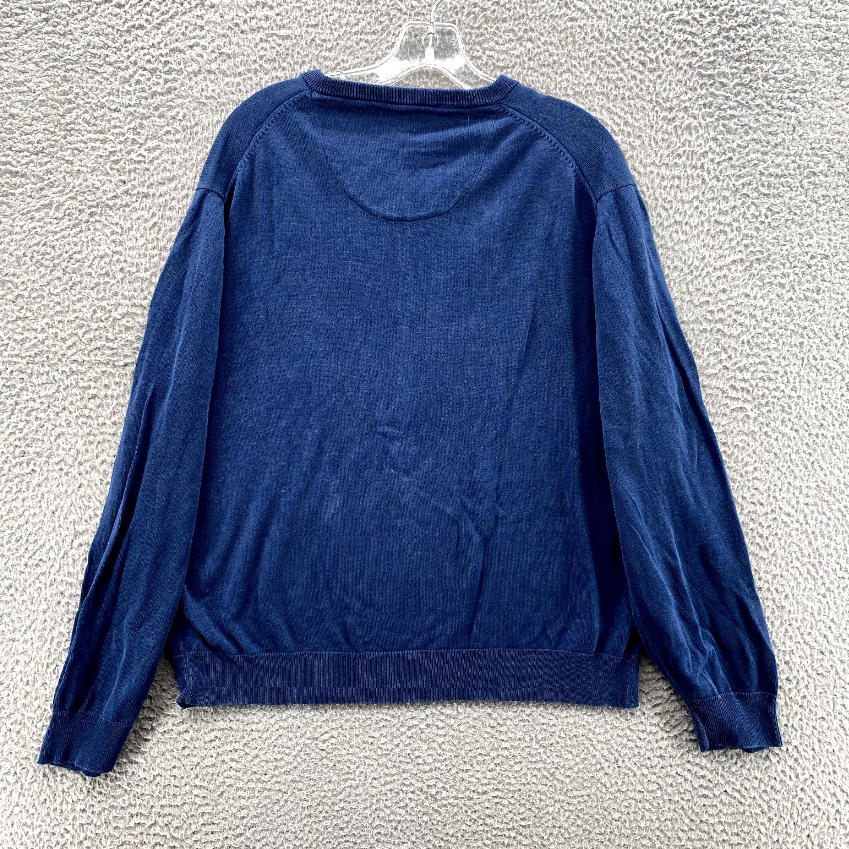 Jos. A. Bank Jos.A Bank Sweater Men XL Blue 100% Silk Classic Office Preppy Academia Corpcore Size US XL / EU 56 / 4 - 4 Thumbnail