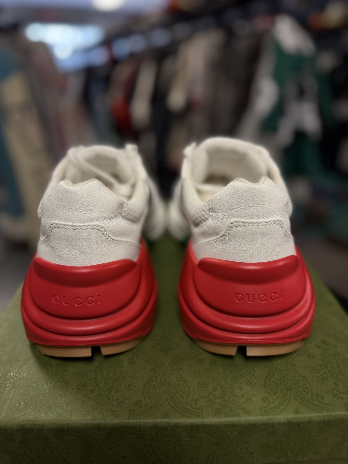 Gucci Gucci White Red Rhyton Shoes Size 7.5G/8US Size US 8 / EU 41 - 7 Thumbnail