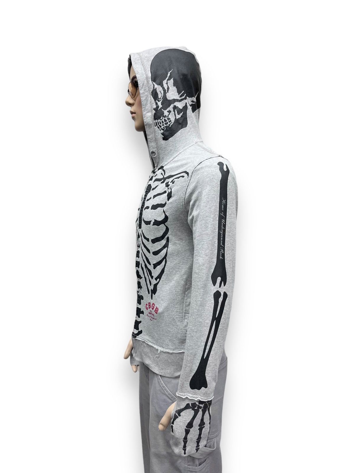 Undercover 💀CBGB HOME OF UNDERGROUND ROCK Skeleton Skull Zipper Hoodie Size US S / EU 44-46 / 1 - 6 Thumbnail
