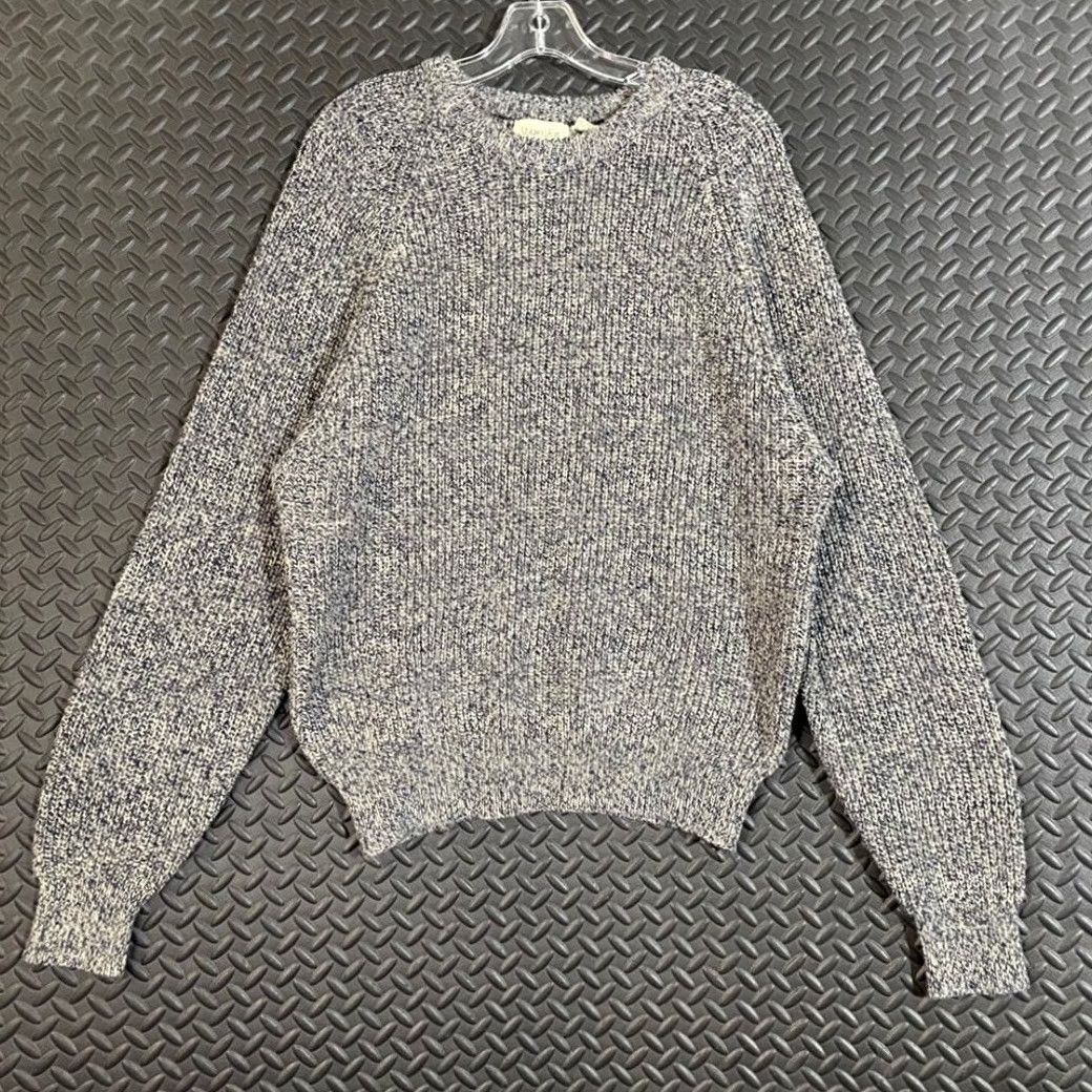 Vintage VINTAGE St Johns Bay Gray Knit Sweater Acrylic Blend Crew Neck Long Sleeve XL Mens Pullover Size XL Blue Size US XL / EU 56 / 4 - 2 Thumbnail