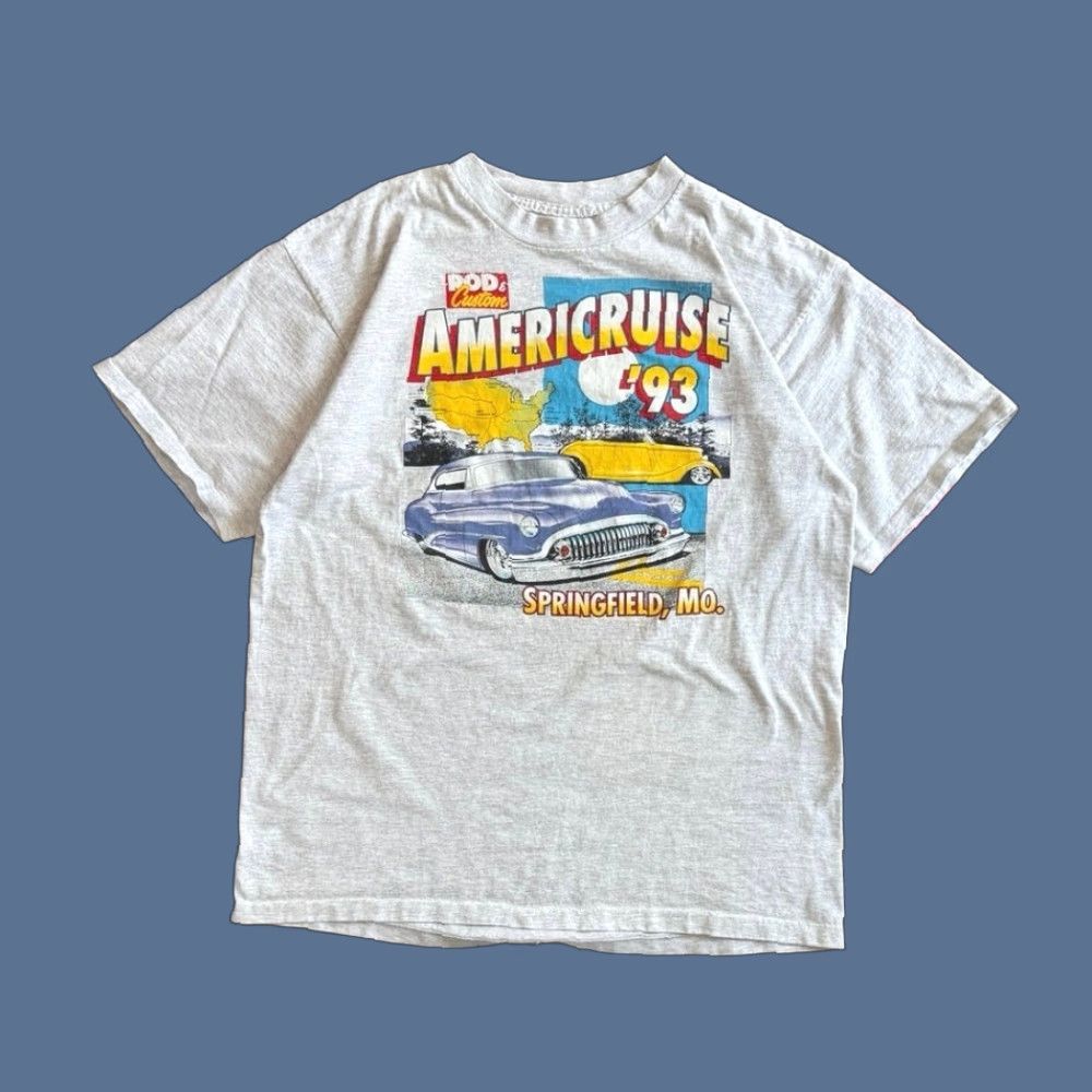 Vintage VINTAGE Americruise 1993 Springfield MO Hot Rod T-Shirt XL Made In USA Mens T-Shirt Gray 90s Cars Size XL Size US XL / EU 56 / 4 - 1 Thumbnail