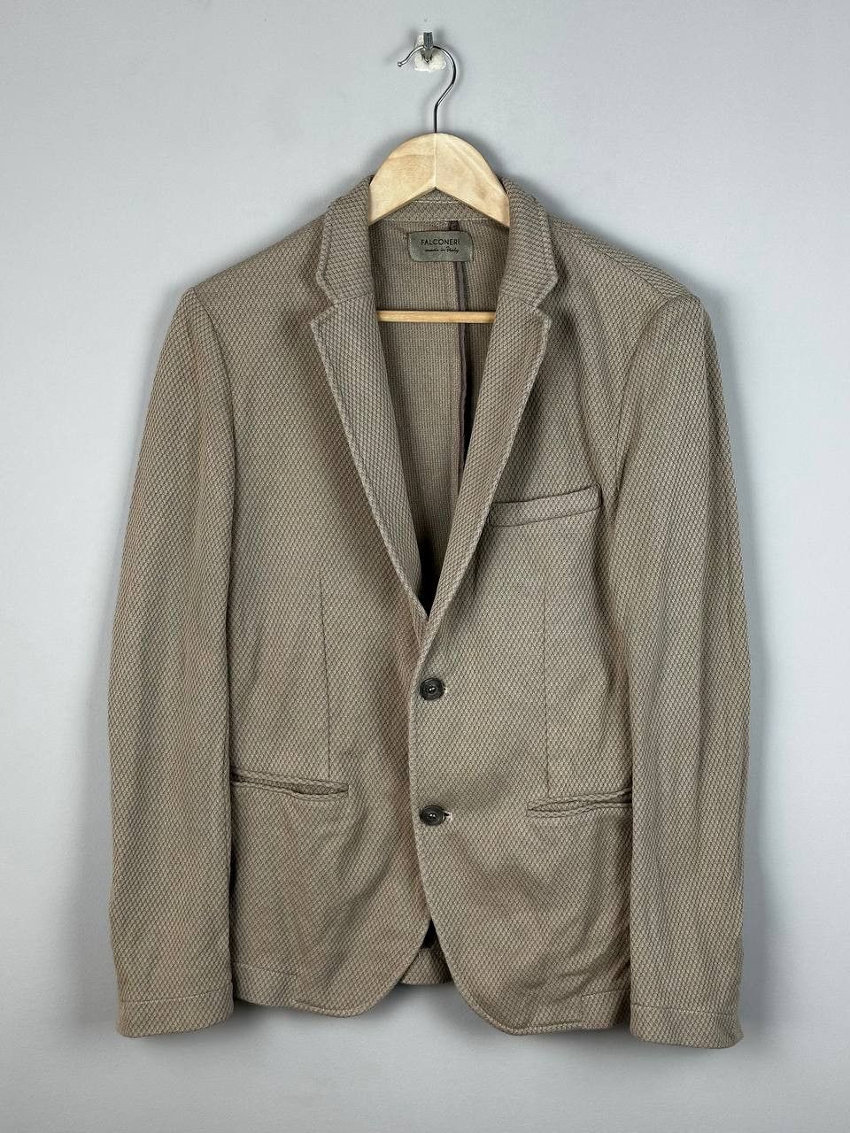 Designer Falconeri Luxury Casual Cotton Beige Blazer Jacket Size US M / EU 48-50 / 2 - 1 Thumbnail
