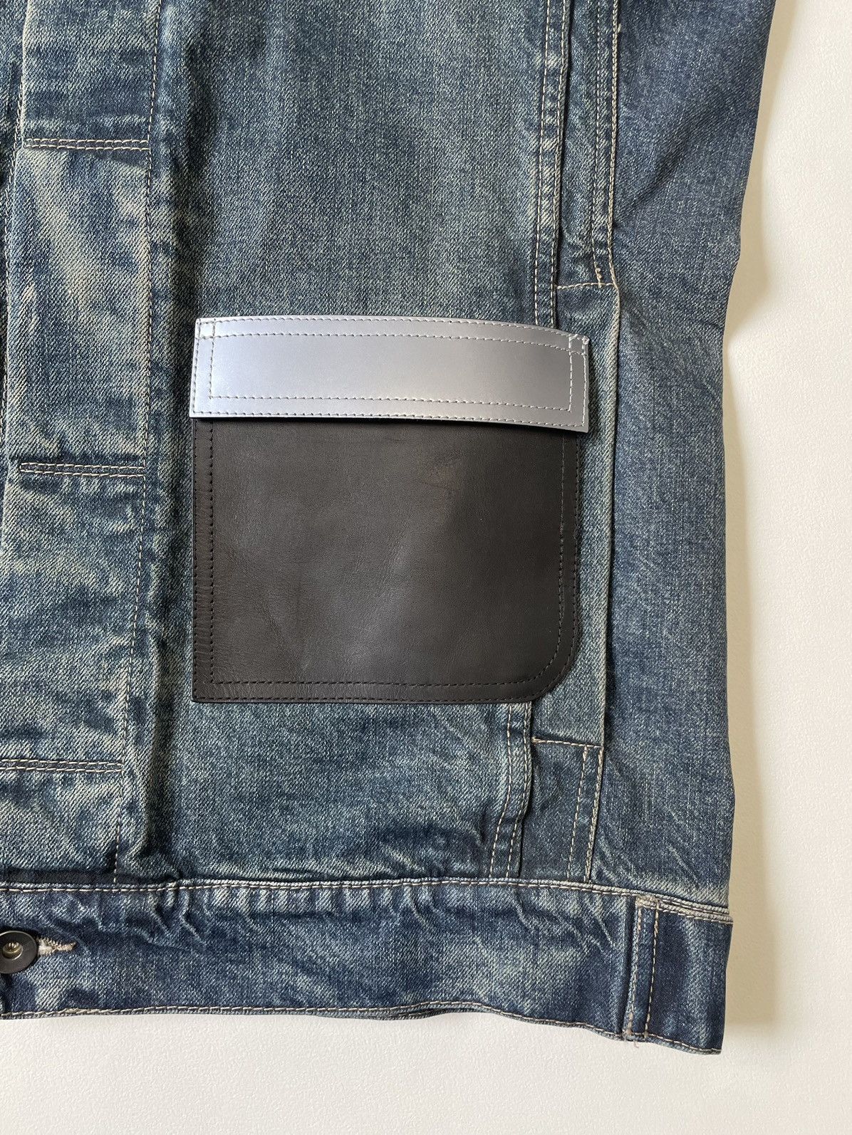 Rick Owens Hustler Blue Washed Denim Trucker Vest Size US L / EU 52-54 / 3 - 6 Thumbnail