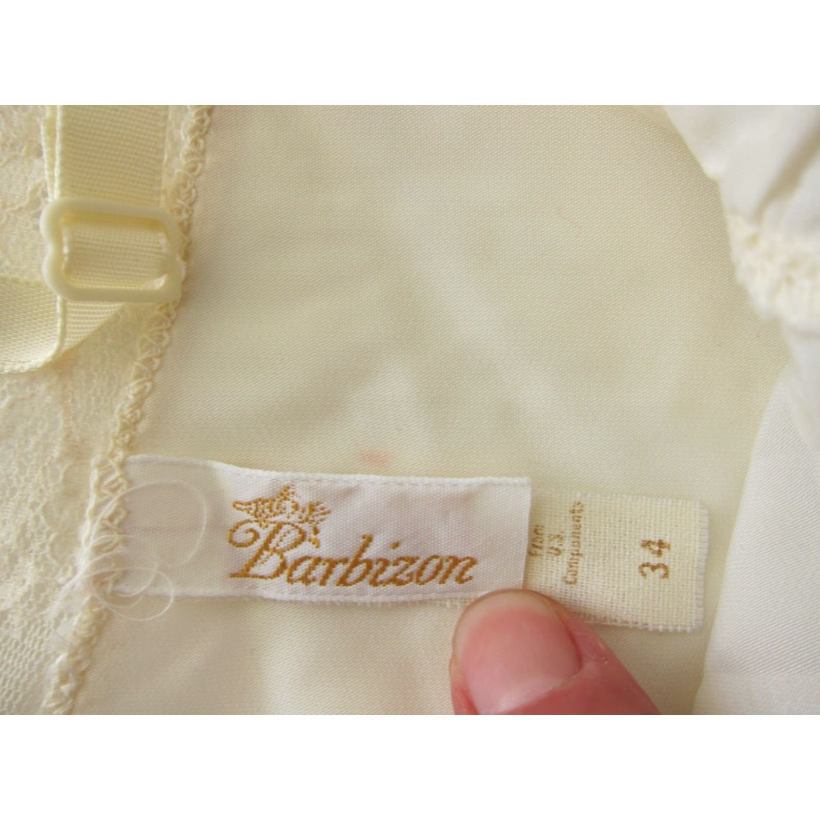 Vintage VINTAGE Barbizon Nylon Ivory Spaghetti Strap Camisole Chemise Slip Nightgown 34 Size ONE SIZE - 4 Thumbnail