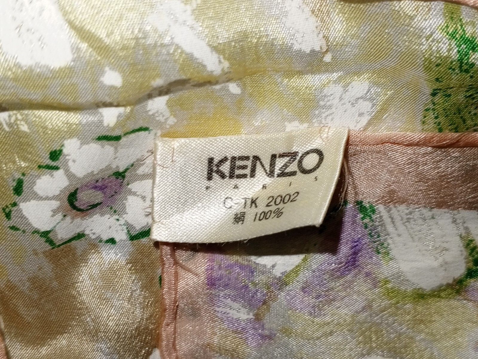 Kenzo KENZO PARIS France Floral Flowers Oversized XXL Silk Scarf Size ONE SIZE - 9 Thumbnail