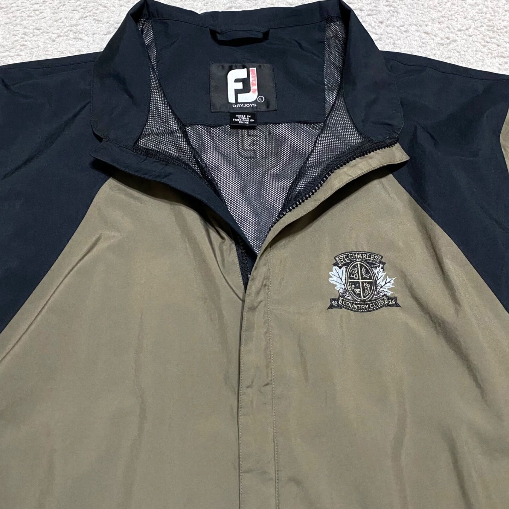 Footjoy FootJoy Dryjoy Mens Large Jacket Brown Full Zip Windbreaker Rain L/S Sports Logo Casual Outerwear Size US L / EU 52-54 / 3 - 3 Thumbnail