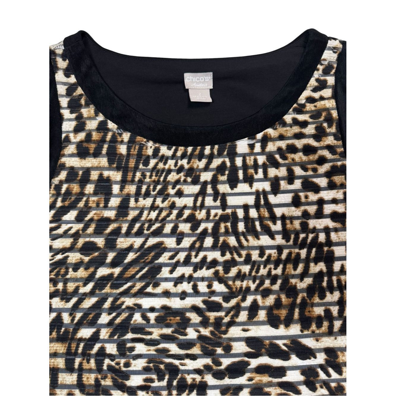 Chicos Chico’s Travelers Leopard Print Tank Size 2 US M Size M / US 6-8 / IT 42-44 - 4 Thumbnail