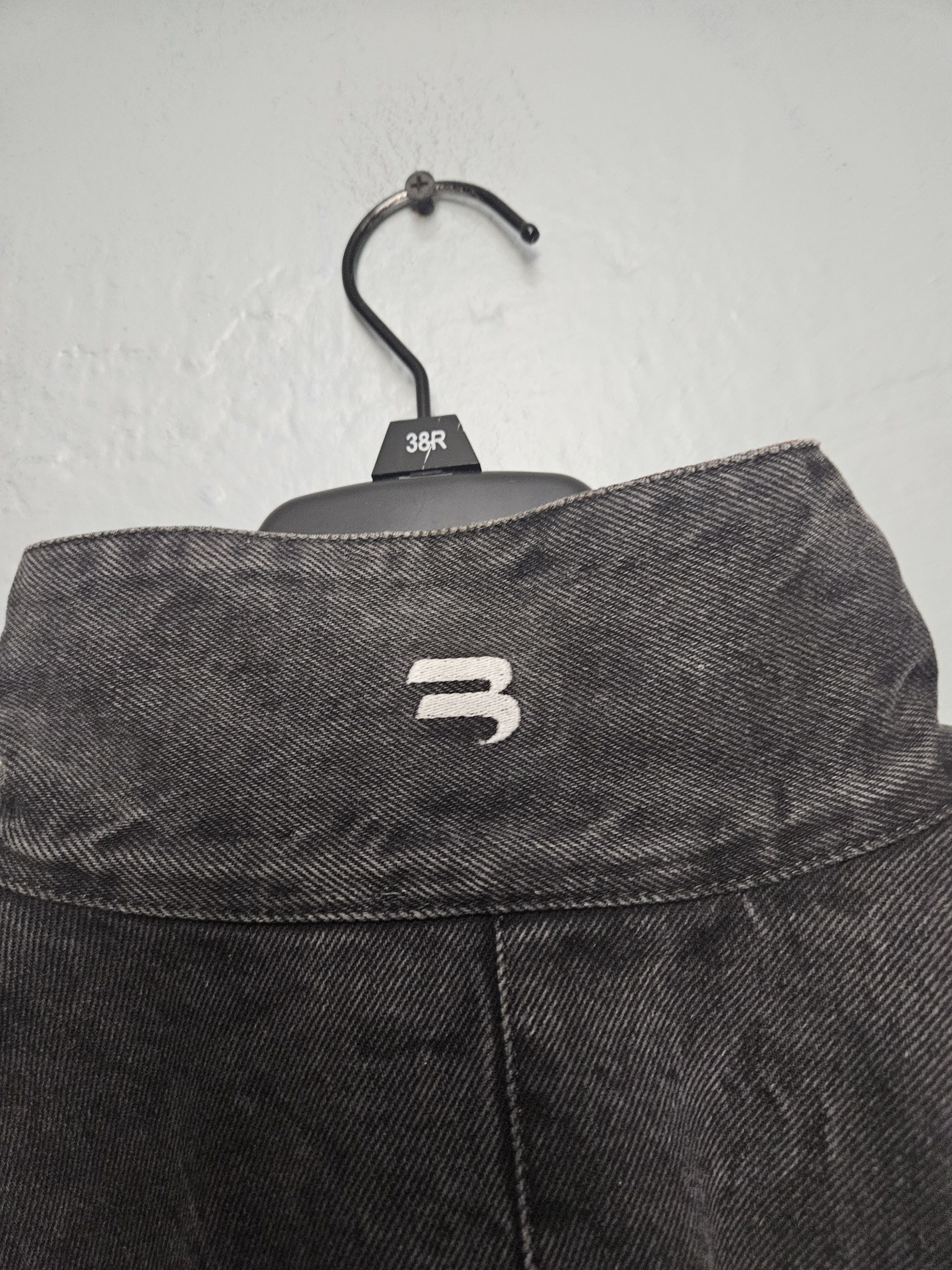 Balenciaga Sporty B Colorblock Japanese Denim Zip Up Track Jacket Size US L / EU 52-54 / 3 - 4 Thumbnail