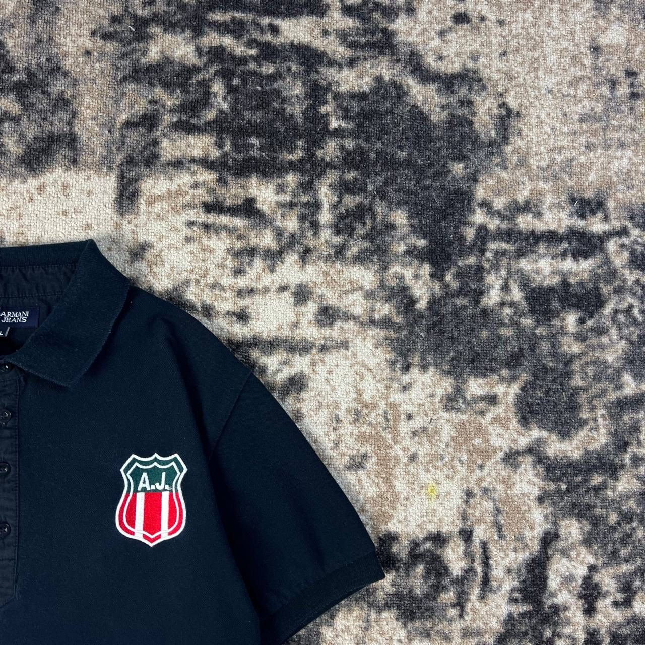 Armani Armani Jeans Big Embroidered Logo Polo T-Shirt Size US XL / EU 56 / 4 - 2 Thumbnail