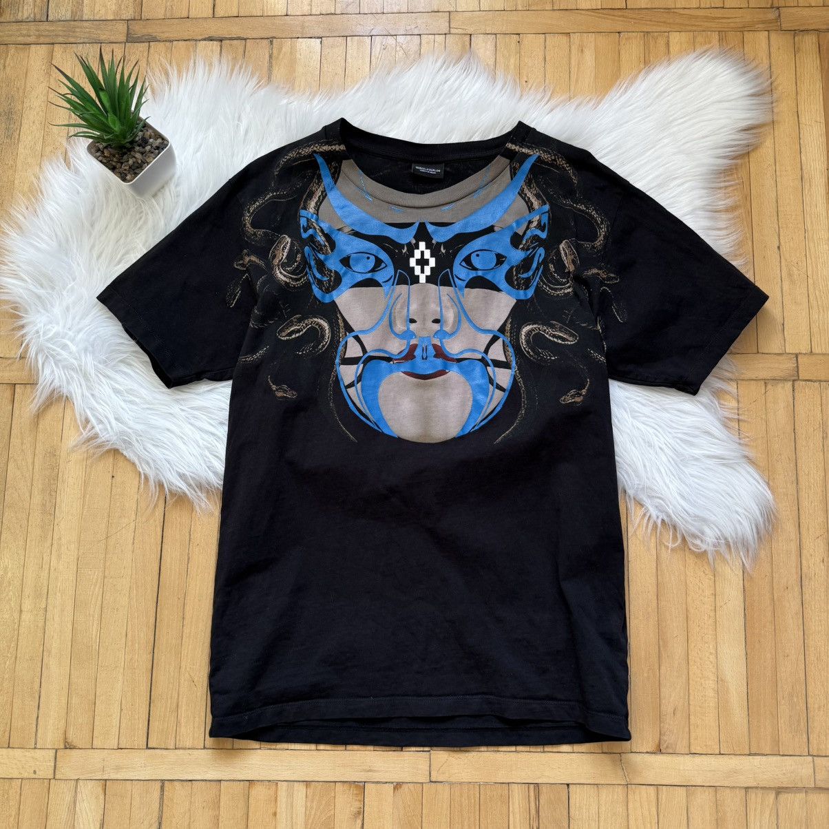 Marcelo Burlon 📌 Crazy Marcelo Burlon Y2K Medusa Graphic T-Shirt Size US XXS / EU 40 - 1 Thumbnail