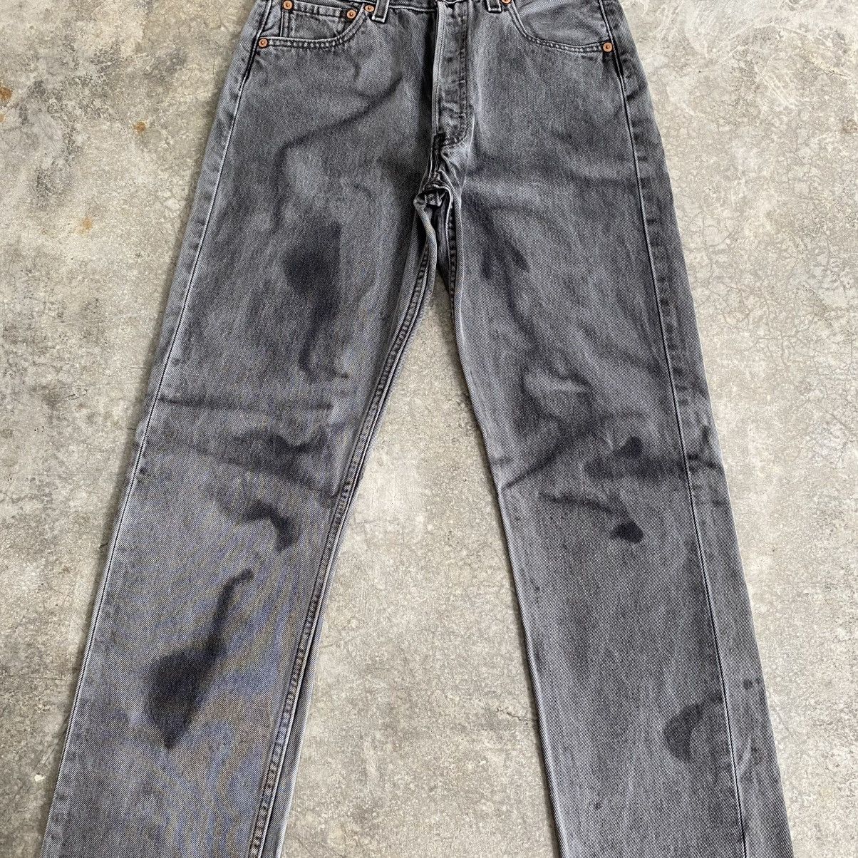 Levi's Vintage 1998 Levis 501 Faded Black Denim Jeans Size US 30 / EU 46 - 5 Thumbnail