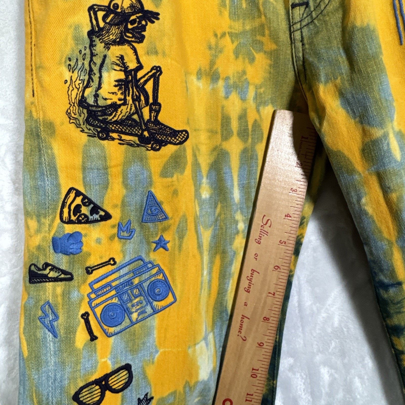 7 For All Mankind Embroidered Skater Tie Dye 7 For All Mankind Austyn Jeans Size US 30 / EU 46 - 15 Thumbnail