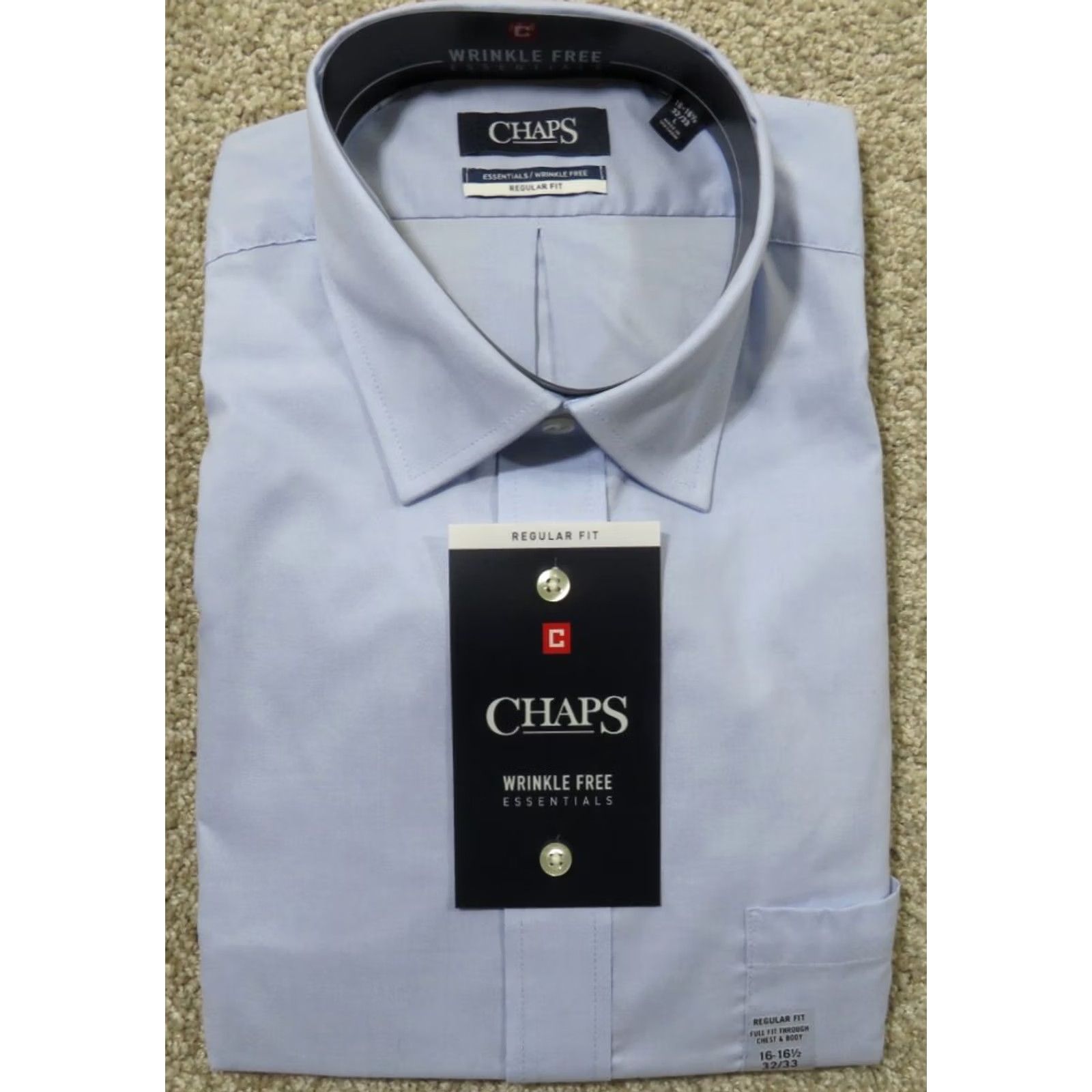 Chaps Chaps Regular Fit Button Down Shirt Sz L LS LT Blue Wrinkle Free NWT Size US L / EU 52-54 / 3 - 2 Thumbnail