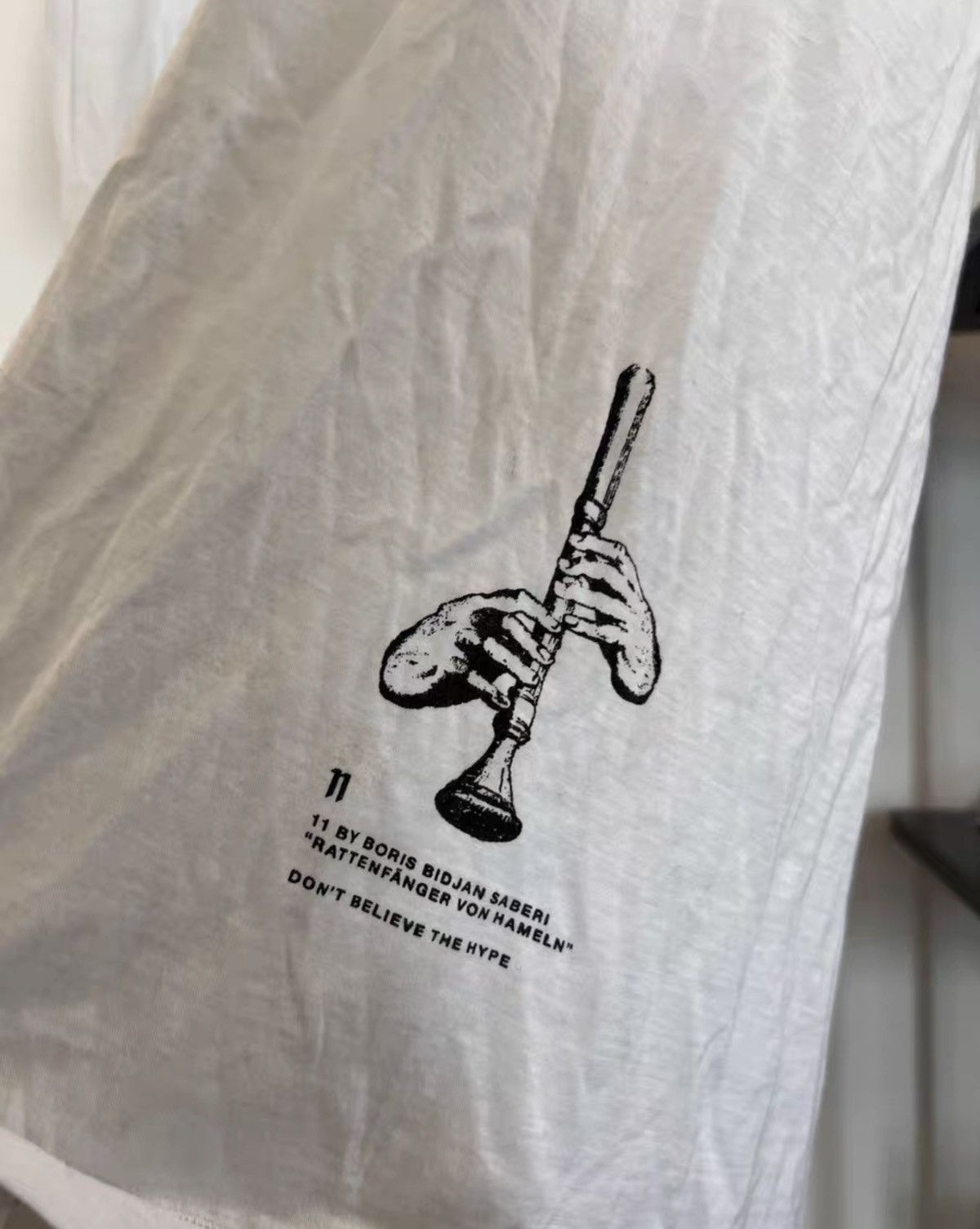 11 By Boris Bidjan Saberi 11ByBBS Slogan Print Cotton T-Shirt Size US M / EU 48-50 / 2 - 5 Thumbnail