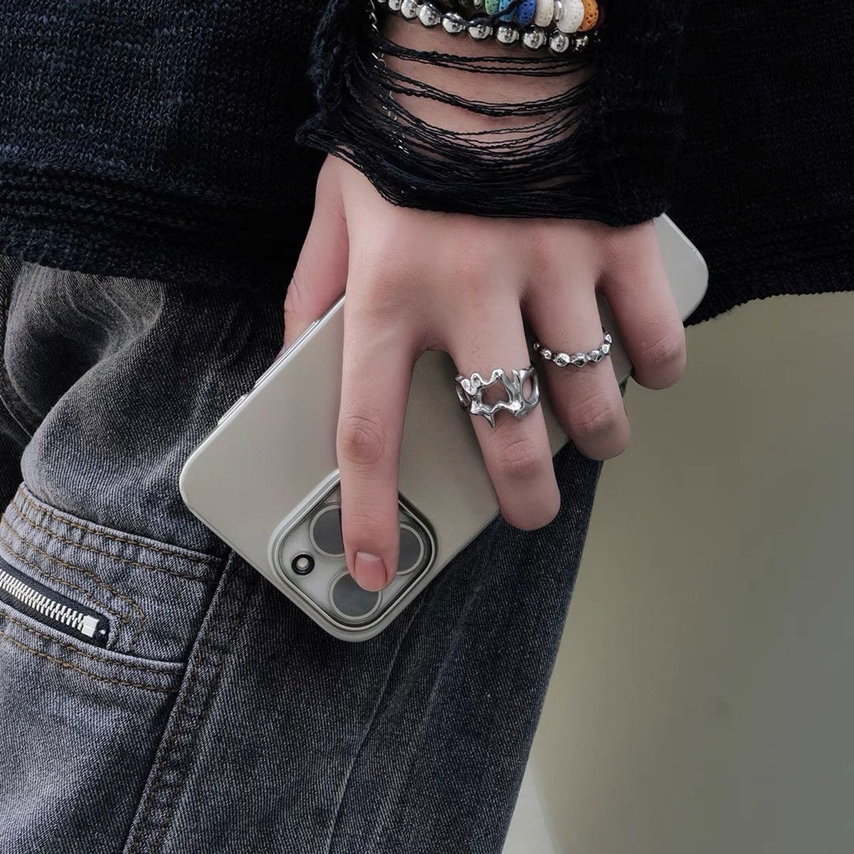 Japanese Brand × Vintage Retro punk rings Size ONE SIZE - 1 Thumbnail