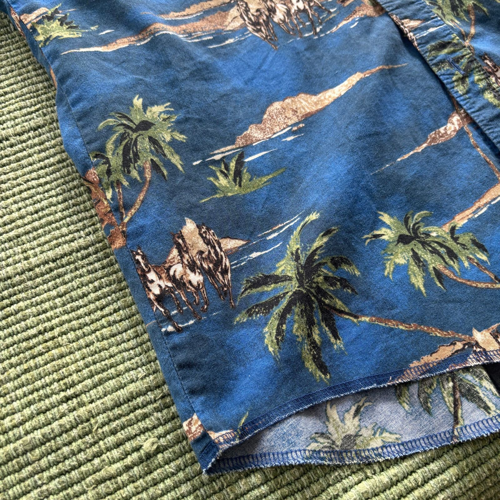 Vintage × Wrangler Vintage Wrangler Blue Beach Style Cotton Button Up Size US L / EU 52-54 / 3 - 5 Thumbnail