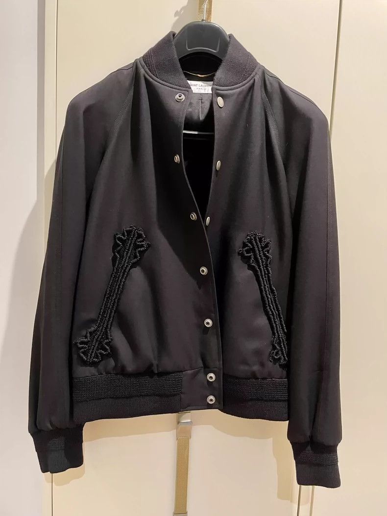 Saint Laurent Paris Saint Laurent Paris Black embroidered jacket-2506 Size US L / EU 52-54 / 3 - 3 Thumbnail