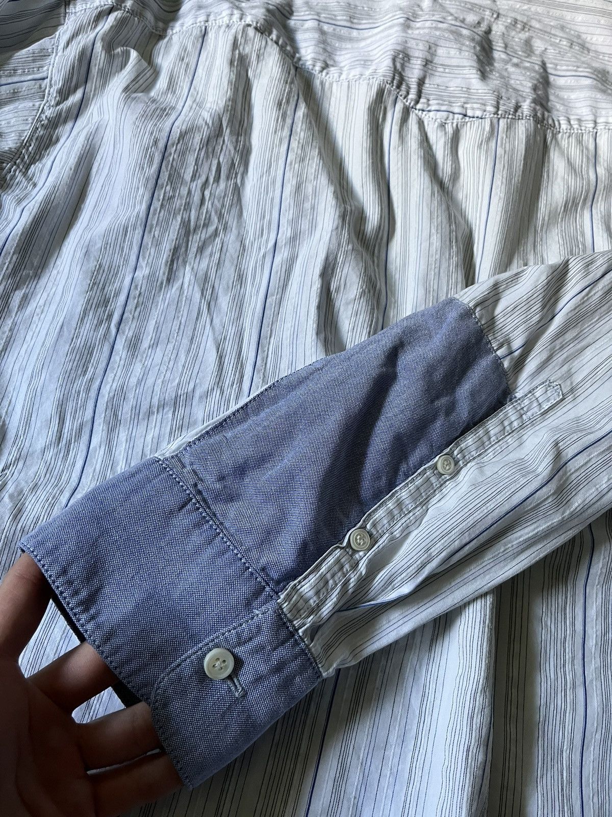 Final Home Final Home Issey Miyake button up outdoor shirt blue white Size US M / EU 48-50 / 2 - 20 Thumbnail