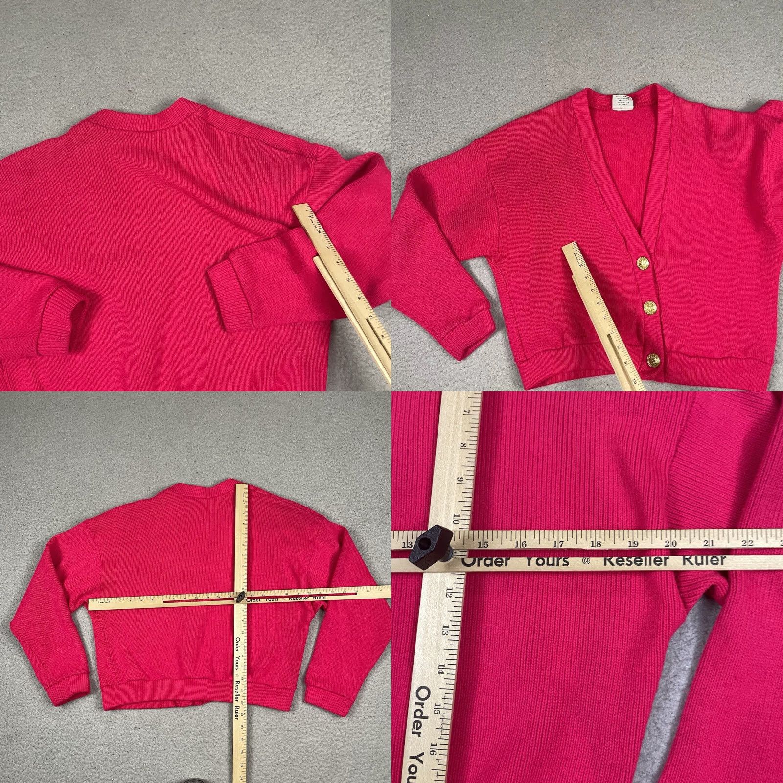 Pinko VINTAGE Stallion Cardigan Sweater Women 80s Pink Knit Button S Small USA 80s Womens Stallion Cardigan Size S / US 4 / IT 40 - 8 Thumbnail