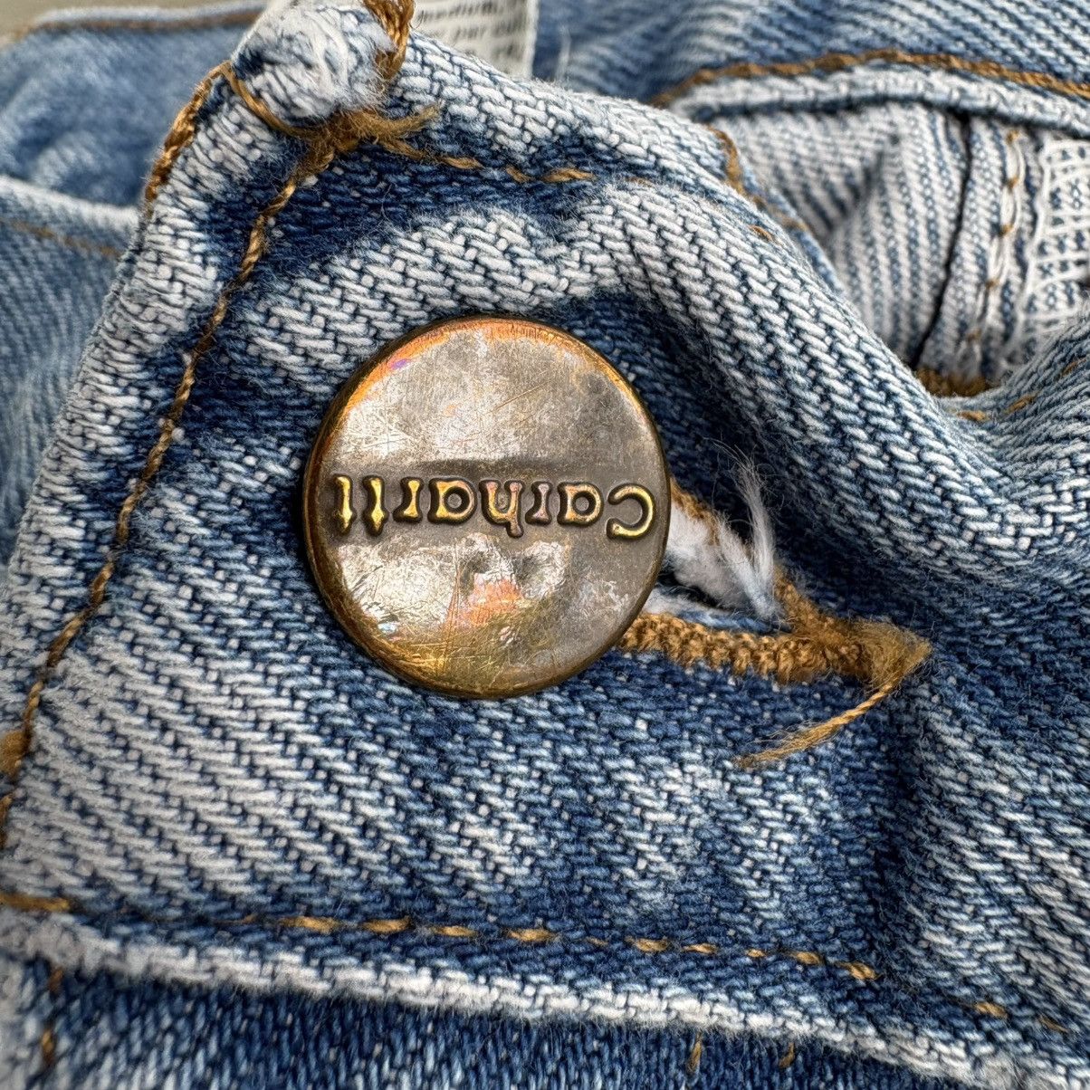 Vintage Crazy Vintage Carhartt Thrashed Jean Shorts Jorts 36" Blue Size US 36 / EU 52 - 6 Thumbnail